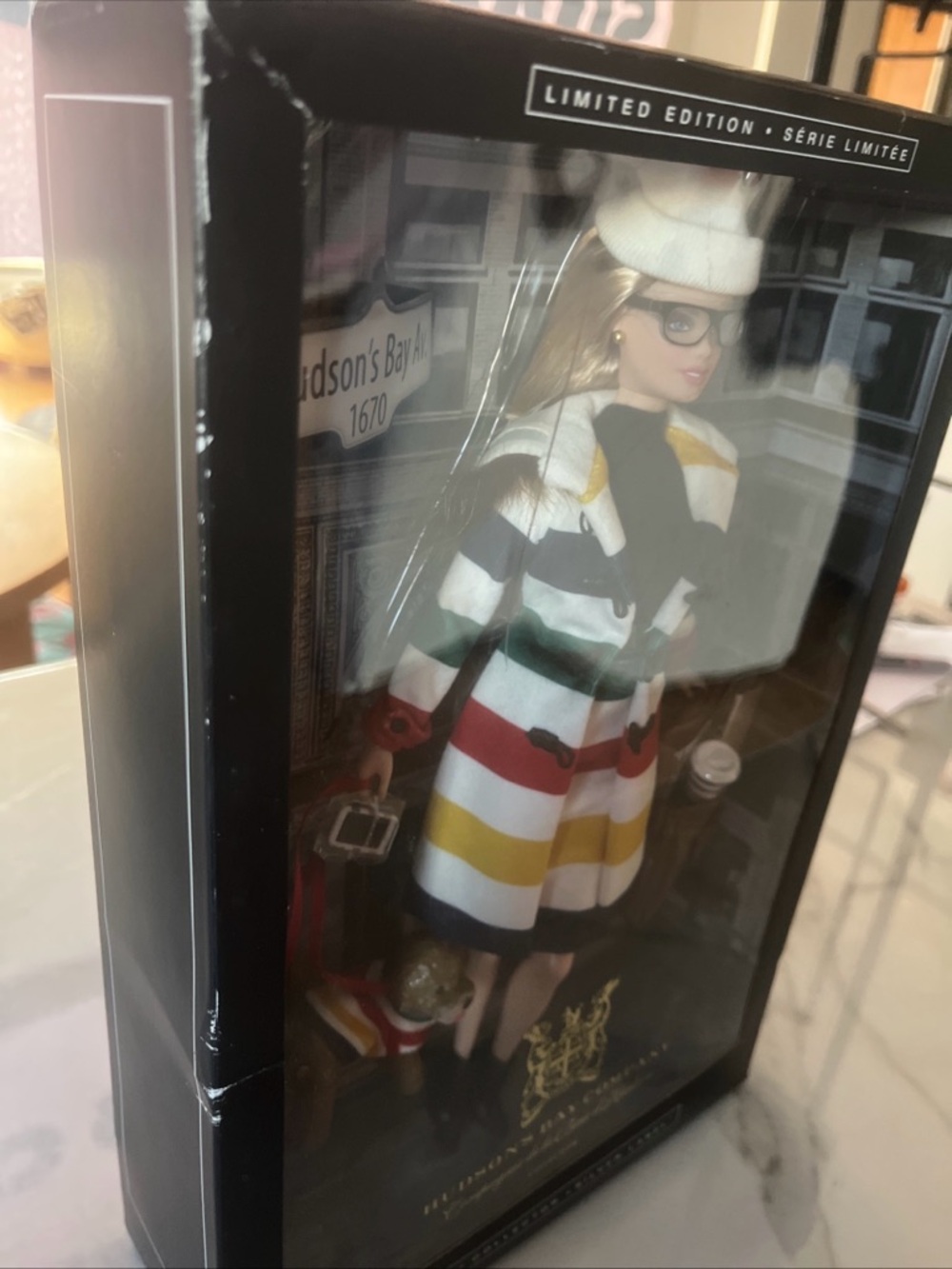 Barbie Limited Edition Hudson's Bay Multicolor Striped Coat Doll - Picture 2 of 4